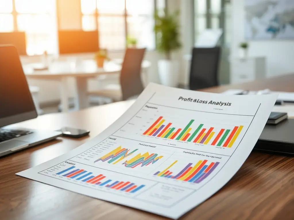 A detailed cost analysis report with charts and graphs, illustrating the breakdown of expenses and profitability for a wholesale distributor.